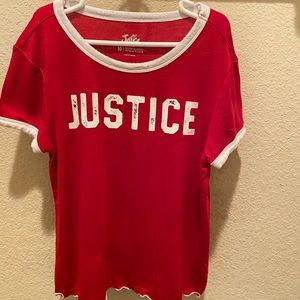 JUSTICE Girl’s Red Shirt (size 10)